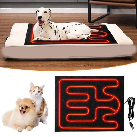 USB Pet Heating Pad – Waterproof Foldable Dog and Cat Warming Mat for Indoor and Outdoor Use, 30x40cm 0