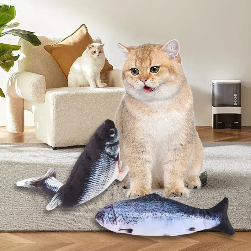 USB Rechargeable Interactive Cat Toy Fish with Lifelike Movement – Engaging Play for Cats, Durable and Portable 1