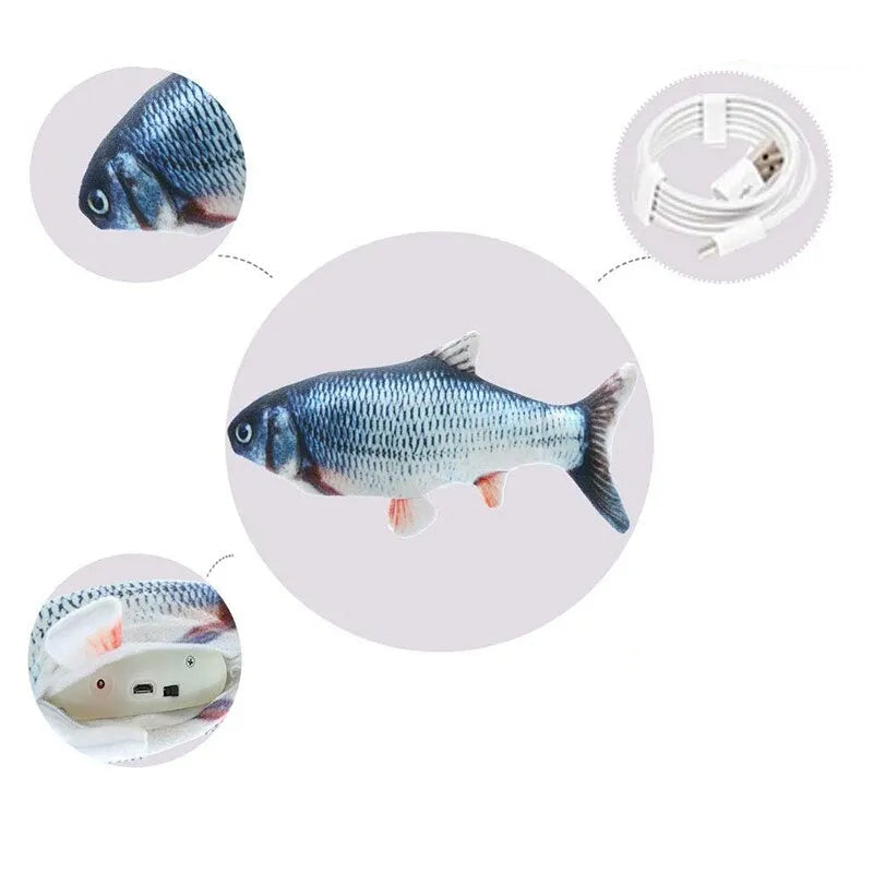 USB Rechargeable Interactive Cat Toy Fish with Lifelike Movement – Engaging Play for Cats, Durable and Portable 3