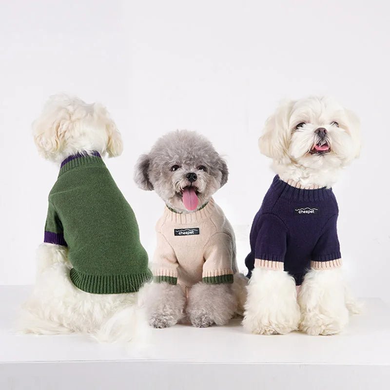 Ultra-Soft Cotton Dog Sweater with Turtleneck – Cozy Small Dog Sweaters in Multiple Sizes and Stylish Colors 2