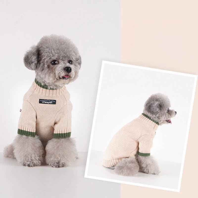 Ultra-Soft Cotton Dog Sweater with Turtleneck – Cozy Small Dog Sweaters in Multiple Sizes and Stylish Colors 4