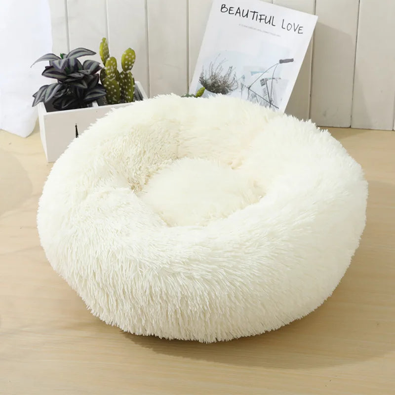 Ultra-Soft Round Plush Dog Bed for Cozy Comfort – Supportive Design for Deep Sleep, Ideal for Dogs and Cats 1