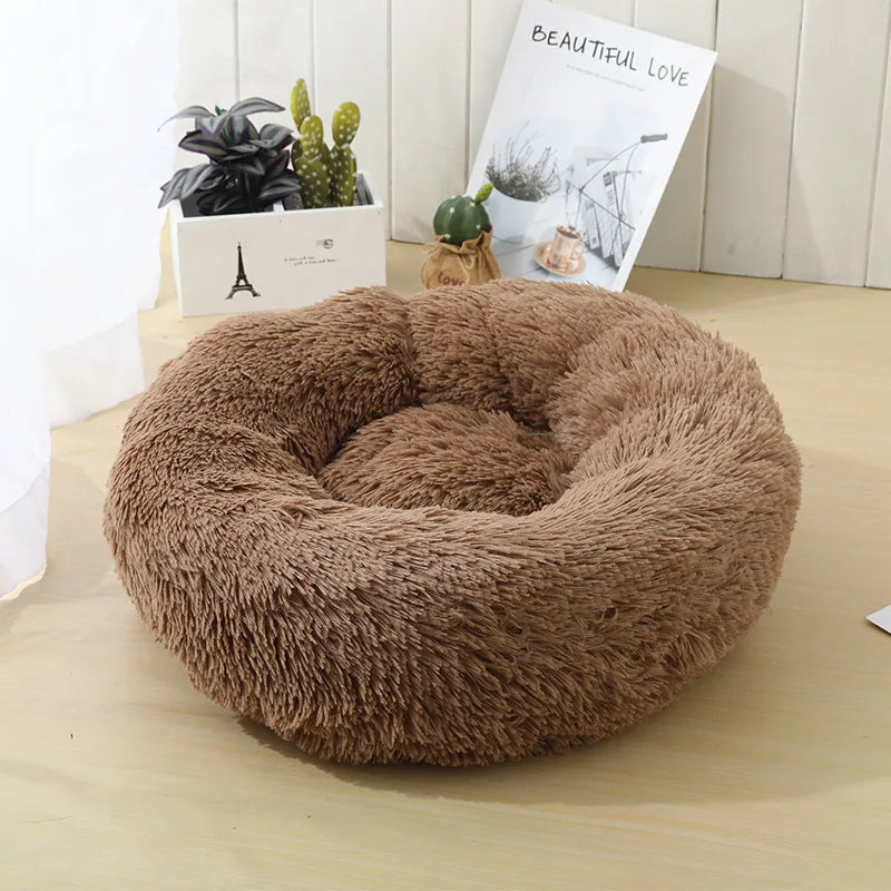 Ultra-Soft Round Plush Dog Bed for Cozy Comfort – Supportive Design for Deep Sleep, Ideal for Dogs and Cats 6