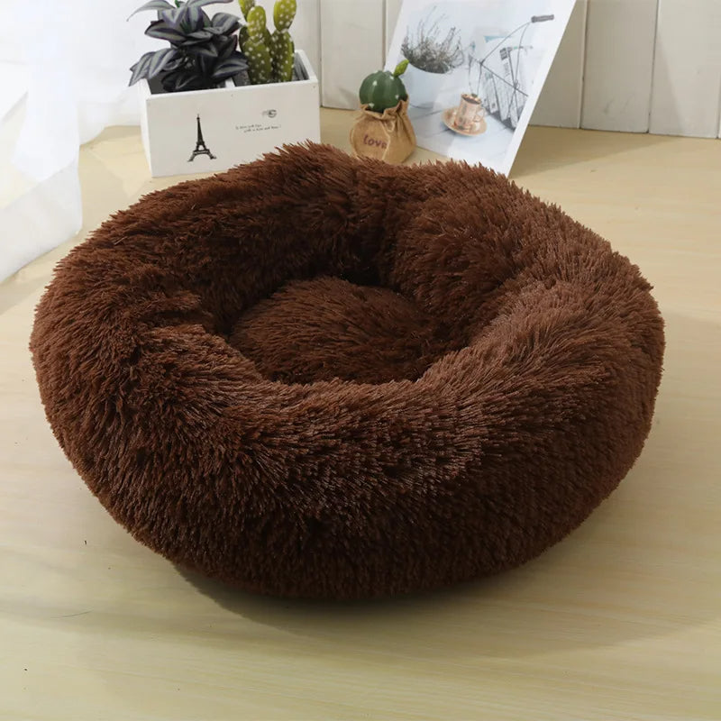 Ultra-Soft Round Plush Dog Bed for Cozy Comfort – Supportive Design for Deep Sleep, Ideal for Dogs and Cats 9