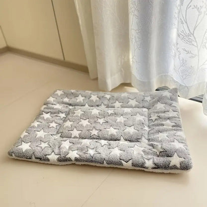 Ultra-Warm Pet Bed for Cats and Small Dogs – Soft Cotton Microfiber Cushion with Star Pattern – Cozy and Machine Washable 0