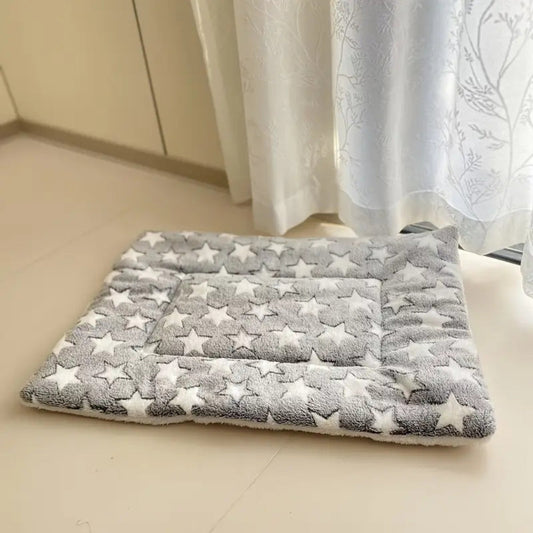 Ultra-Warm Pet Bed for Cats and Small Dogs – Soft Cotton Microfiber Cushion with Star Pattern – Cozy and Machine Washable 0