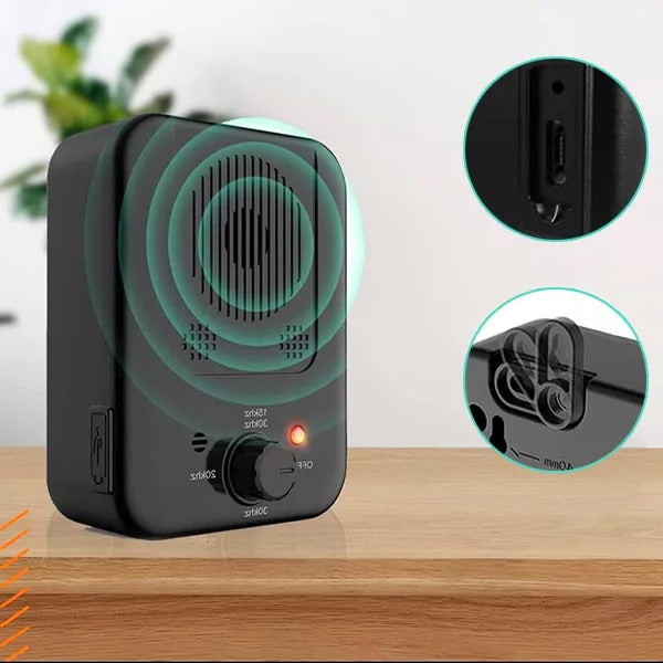 Ultrasonic Anti Barking Device - Adjustable Frequency Dog Barking Deterrent for Indoor and Outdoor Use - USB Rechargeable 2
