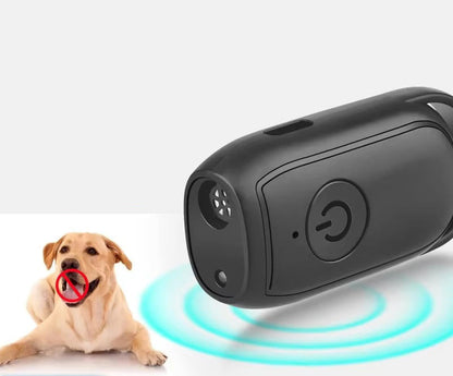 Ultrasonic Dog Barking Deterrent - Compact Rechargeable Safety Device with 8m Range and LED Indicators 1