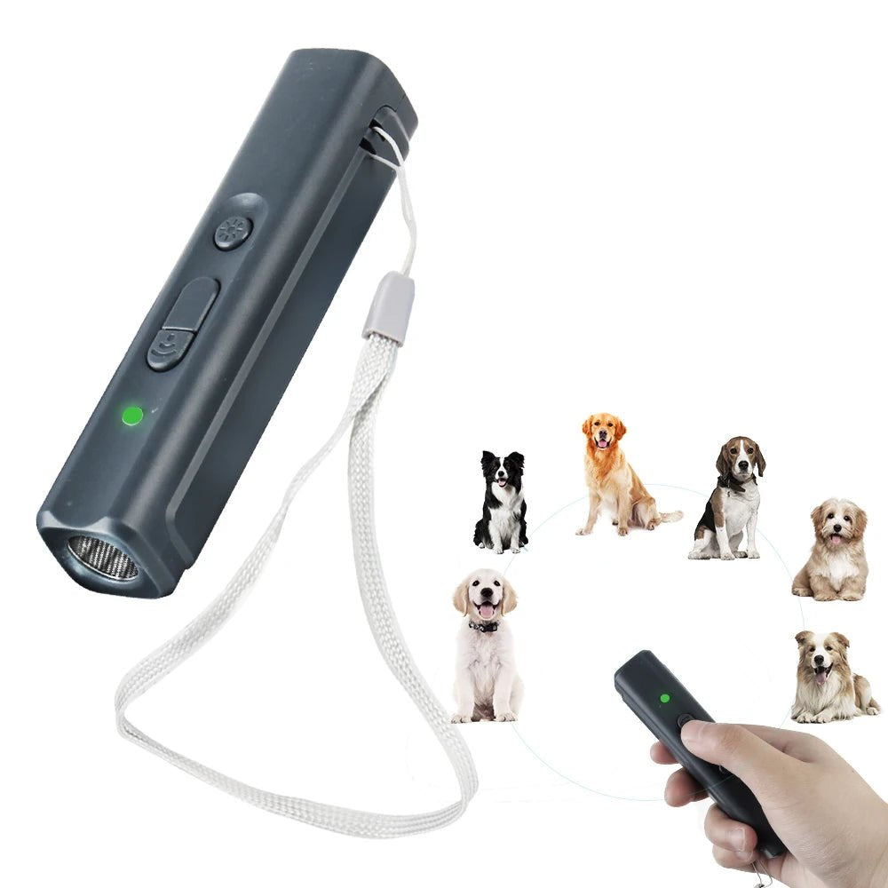 Ultrasonic Dog Deterrent Trainer with LED Indicator – USB Rechargeable Bark Deterrent for Effective Dog Barking Control 2