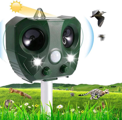 Ultrasonic Pest Repeller and Bird Scarer with Triple Power System – All-Weather Motion Sensor for Garden Protection 0