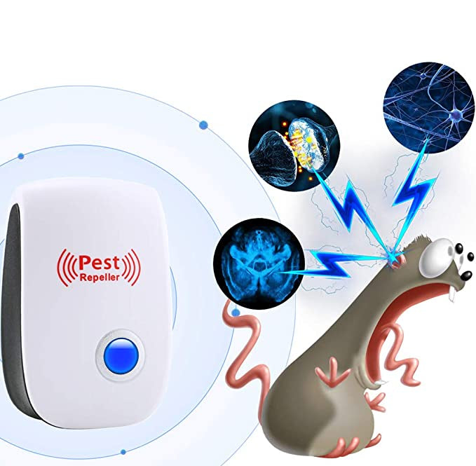 Ultrasonic Pest Repeller featuring an integrated LED night light, designed to effectively deter rodents and rats in your home and garage. 3