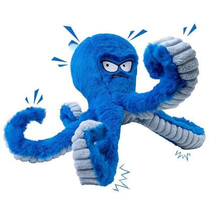 Durable Plush Dog Toy for Aggressive Chewers – Octopus Design, Squeaky and Easy to Clean, Ideal for Medium to Large Dogs