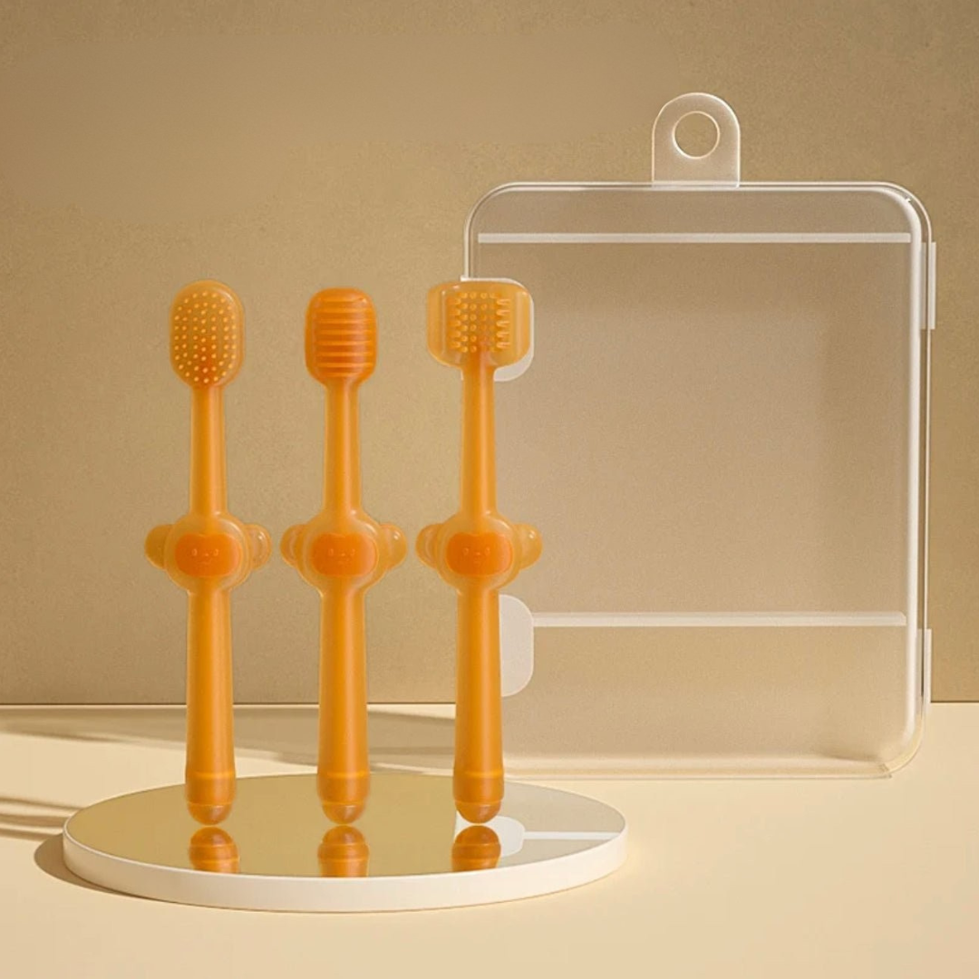 Pet Toothbrush Set for Dogs and Cats – Dual-Head Design with Food-Grade Silicone for Gentle Cleaning and Gum Care