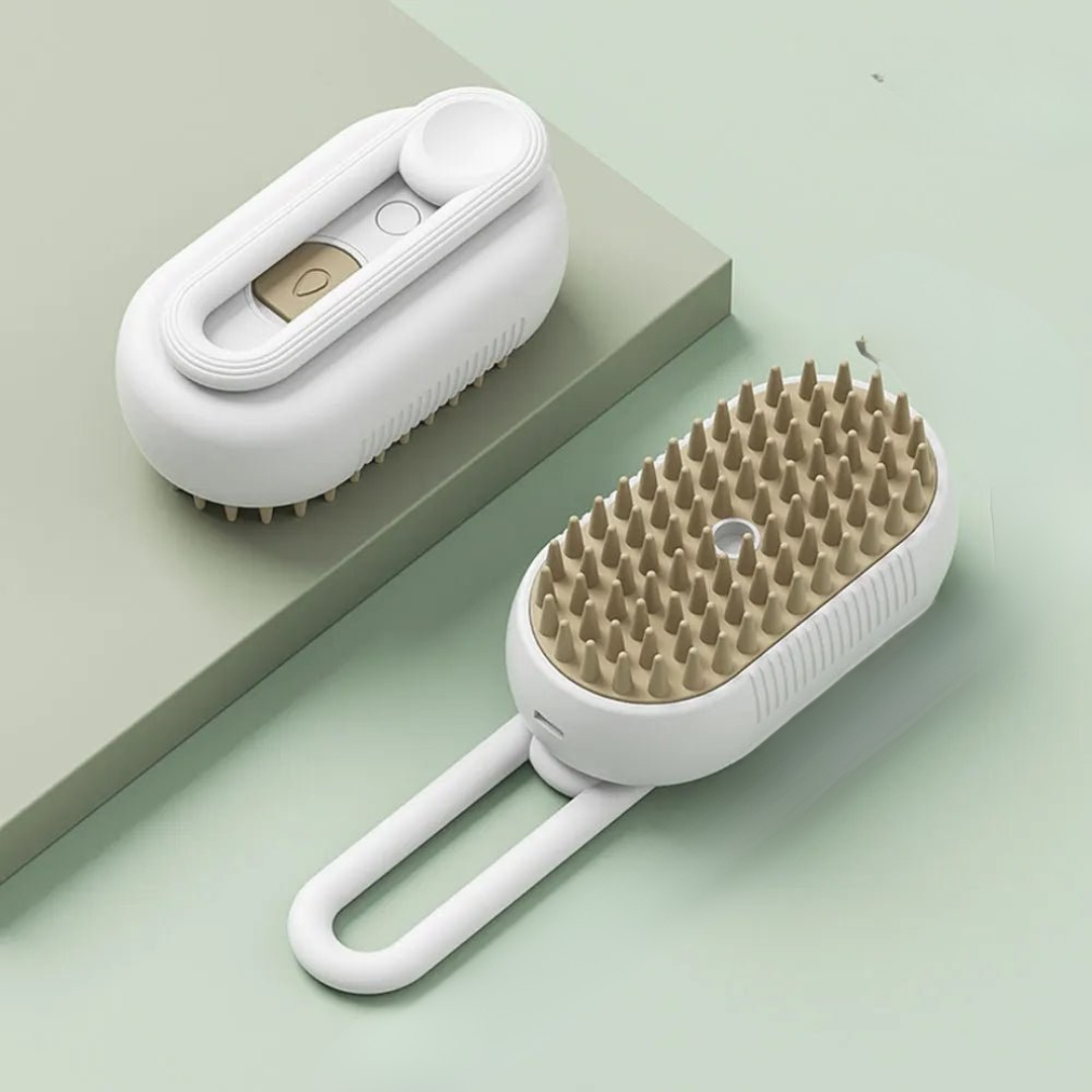 3-in-1 Pet Grooming Brush with Water Dispenser and Rechargeable Battery