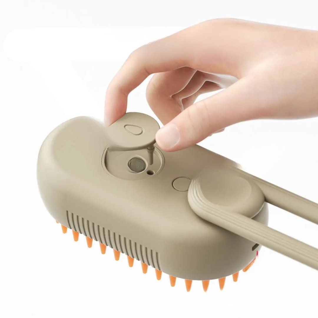 3-in-1 Pet Grooming Brush with Water Dispenser and Rechargeable Battery