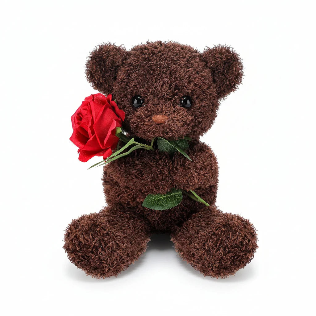 Valentine Bear Plush Toy featuring a soft rose design, available in multiple sizes from 30cm to 130cm, perfect for gifting on Valentine's Day 1