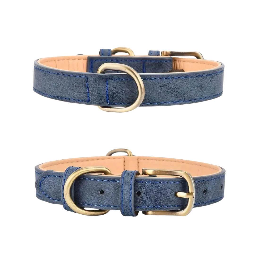 Vintage Leather Dog Collar with Adjustable Fit – Durable and Stylish for All Breeds 4