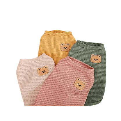 Waffle Pattern Dog Vest for Small to Medium Breeds – Cozy Lightweight Winter Apparel in Pastel Colors 1