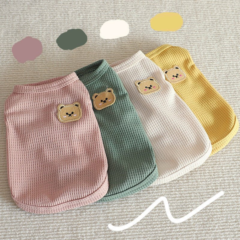 Waffle Pattern Dog Vest for Small to Medium Breeds – Cozy Lightweight Winter Apparel in Pastel Colors 4