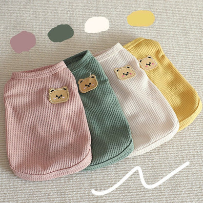 Waffle Pattern Dog Vest for Small to Medium Breeds – Cozy Lightweight Winter Apparel in Pastel Colors 4