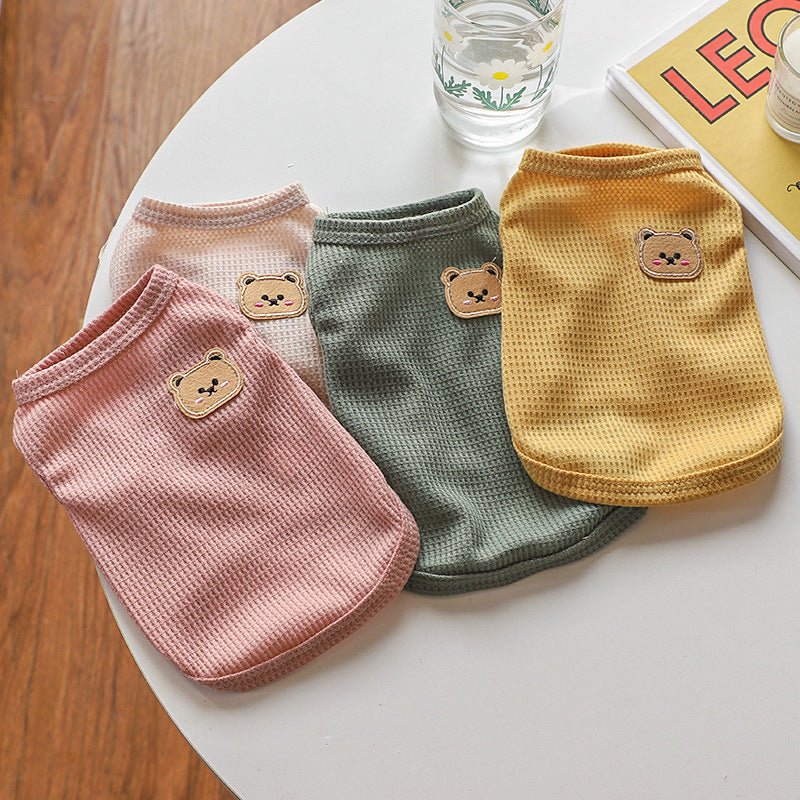 Waffle Pattern Dog Vest for Small to Medium Breeds – Cozy Lightweight Winter Apparel in Pastel Colors 5