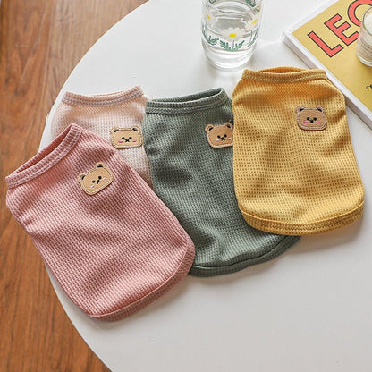 Waffle Pattern Dog Vest for Small to Medium Breeds – Cozy Lightweight Winter Apparel in Pastel Colors 5