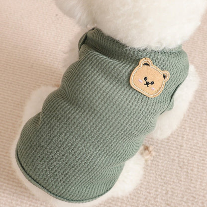 Waffle Pattern Dog Vest for Small to Medium Breeds – Cozy Lightweight Winter Apparel in Pastel Colors 6
