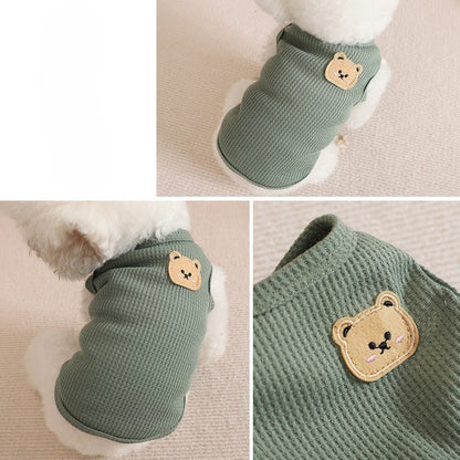 Waffle Pattern Dog Vest for Small to Medium Breeds – Cozy Lightweight Winter Apparel in Pastel Colors 7