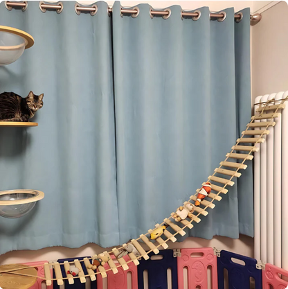 Wall-Mounted Cat Climbing Bridge and Ladder – Space-Saving Indoor Adventure for Active Cats 1