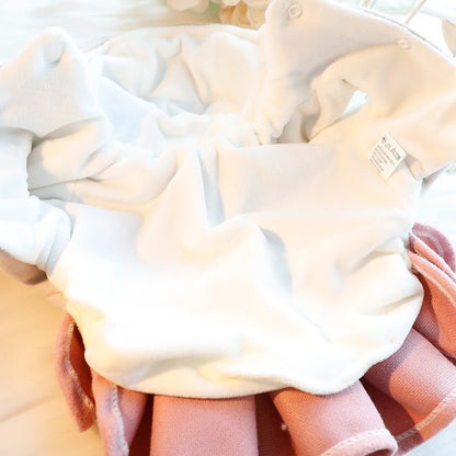 Warm Fleece Dog Dress Jacket with Bow for Small Dogs - Stylish Autumn/Winter Clothes for French Bulldogs and Pets 6