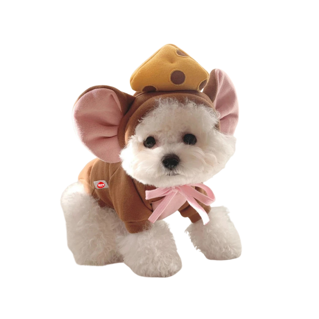 Warm Fleece Dog Hoodie Sweatshirt - Cozy Pet Apparel for Cosplay, Available in Multiple Sizes and Colors 1