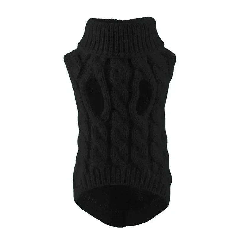 Warm Knitted Dog Sweater with Turtleneck for Small Dogs - Cozy Acrylic Fabric, Stretchy Fit for Autumn and Winter 9
