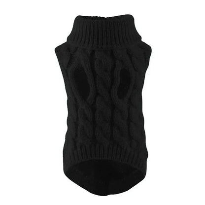 Warm Knitted Dog Sweater with Turtleneck for Small Dogs - Cozy Acrylic Fabric, Stretchy Fit for Autumn and Winter 9