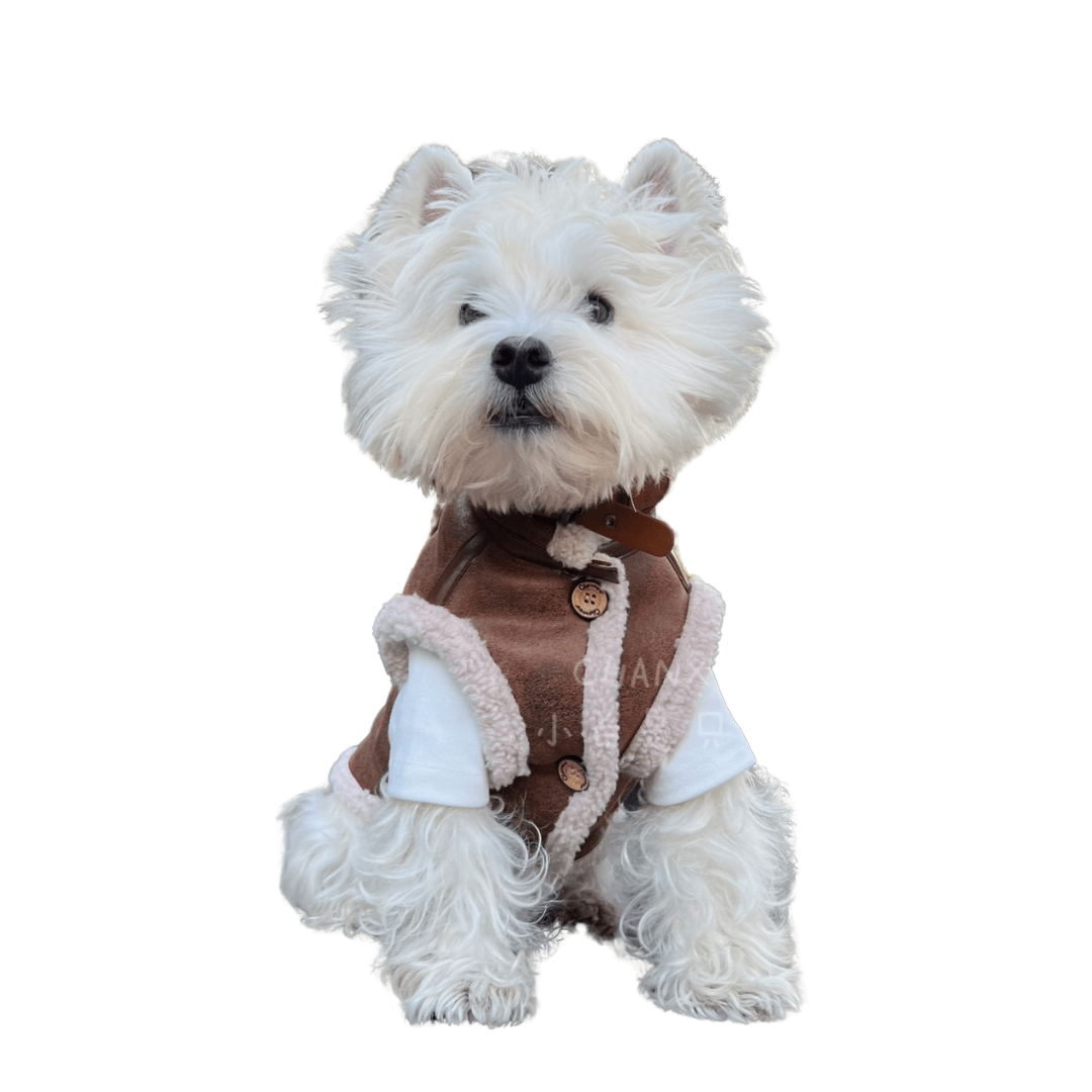 Warm Suede Fleece Vest with Leash Hook – Cozy Zippered Outerwear for Pet Owners, Available in Multiple Sizes and Colors 1
