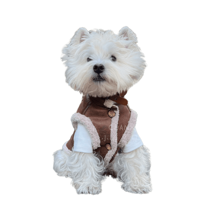 Warm Suede Fleece Vest with Leash Hook – Cozy Zippered Outerwear for Pet Owners, Available in Multiple Sizes and Colors 1