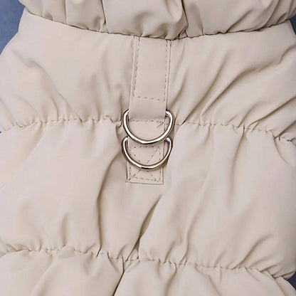 Warm Winter Dog Jacket for Small and Medium Dogs – Cozy Cotton and Fleece Coat with Snap Closure and Leash Ring 4