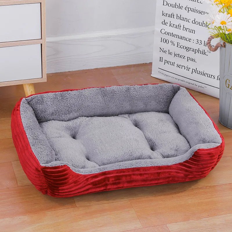 Warm and Soft Pet Basket Bed for Dogs and Cats – Comfortable and Durable Design 0