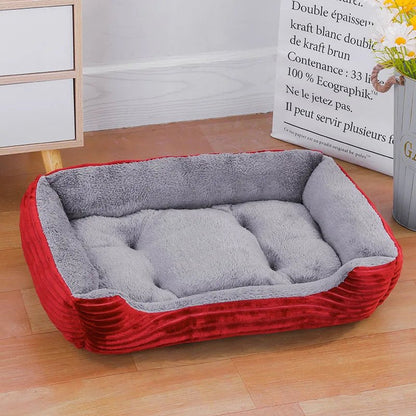 Warm and Soft Pet Basket Bed for Dogs and Cats – Comfortable and Durable Design 0
