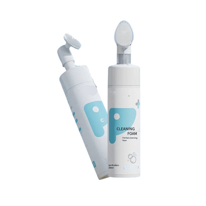 Wash-Free Pet Foot Cleaning Foam with Silicone Brush – 200ml Paw Cleaner for Dogs and Cats 0