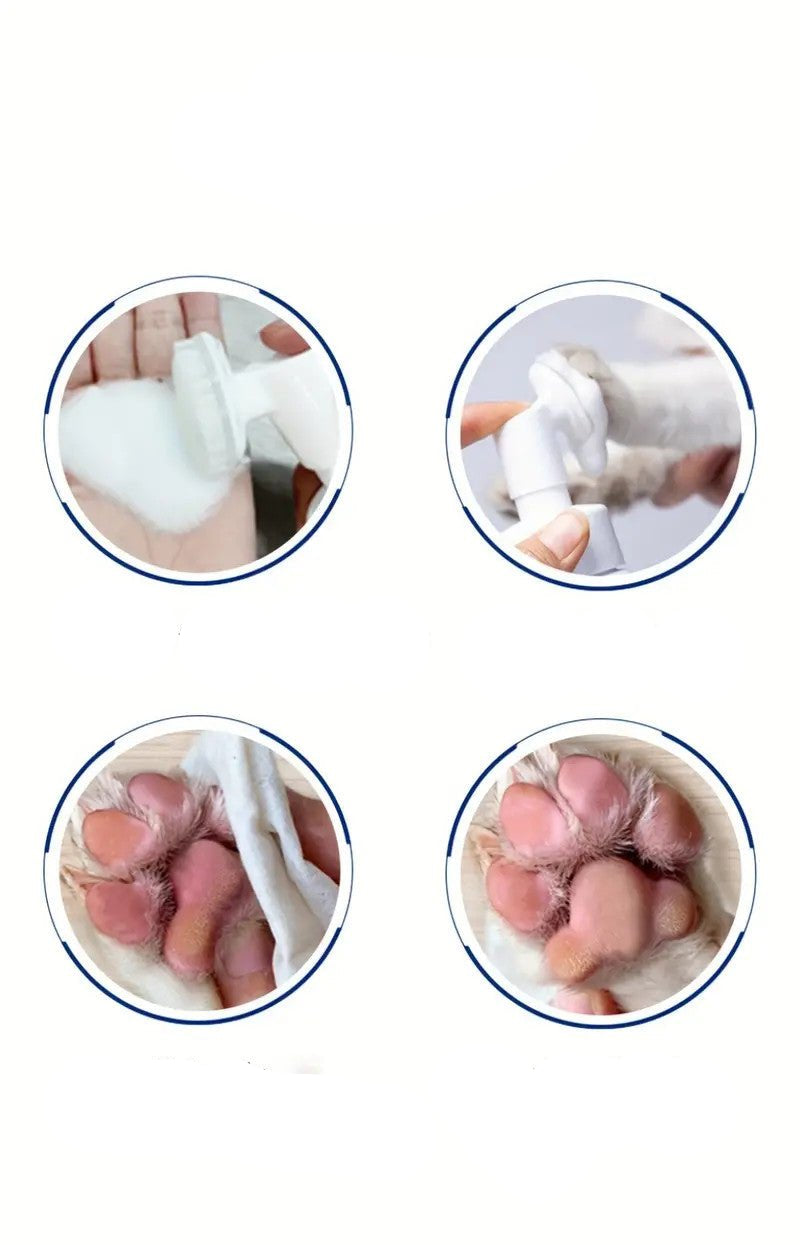 Wash-Free Pet Foot Cleaning Foam with Silicone Brush – 200ml Paw Cleaner for Dogs and Cats 2