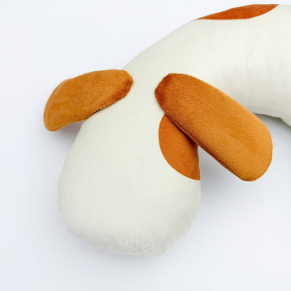 Washable dog pillow headrest designed for comfortable pet relaxation, featuring soft fabric and ergonomic support for dogs of all sizes. 5
