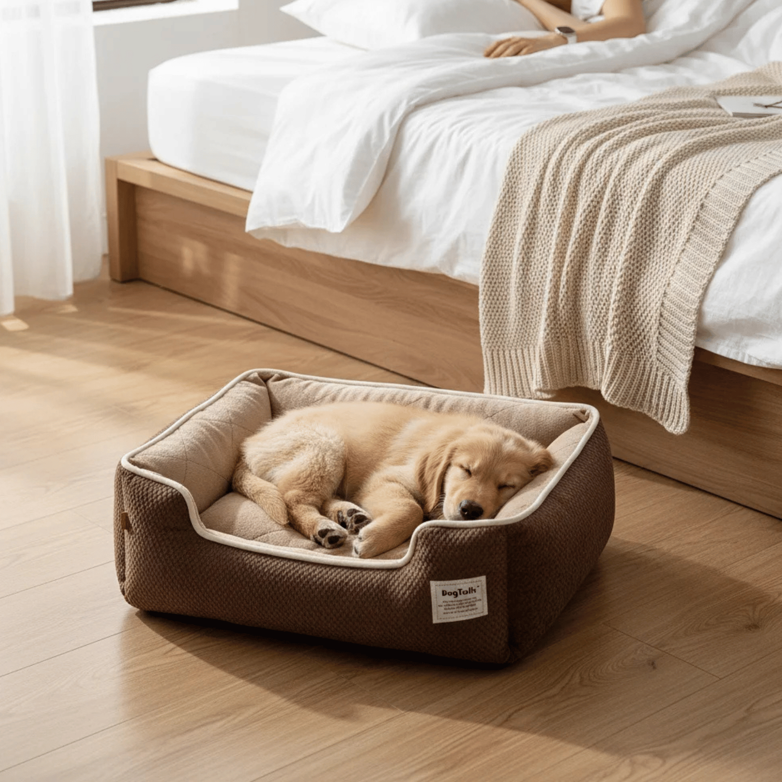 Washable Dog and Cat Bed – Comfortable Arctic Velvet with Removable Cover 1