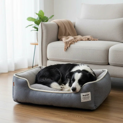 Washable Dog and Cat Bed – Comfortable Arctic Velvet with Removable Cover 6