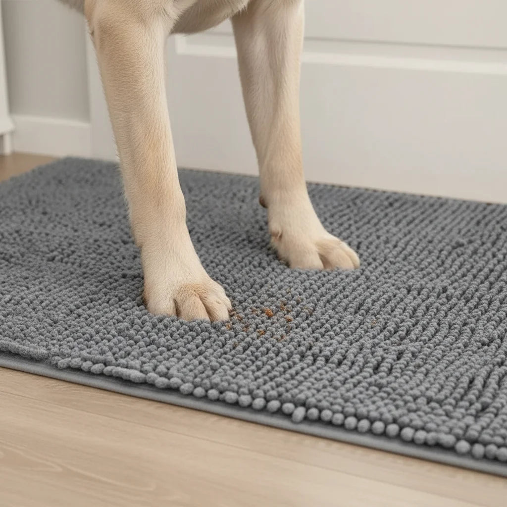 Water Absorbent Chenille Dog Doormat with Non-Slip Backing – Indoor Pet Mat 5