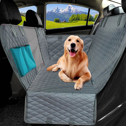 Waterproof Dog Back Seat Cover – Durable Car Seat Protector for Dogs with Breathable Mesh Window and Non-Slip Safety Straps 1