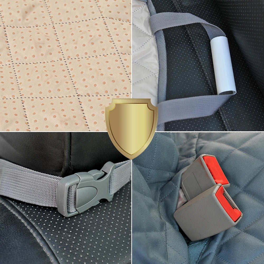 Waterproof Dog Back Seat Cover – Durable Car Seat Protector for Dogs with Breathable Mesh Window and Non-Slip Safety Straps 6
