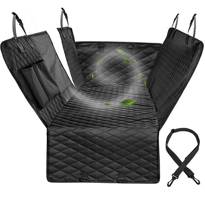 Waterproof Dog Back Seat Cover – Durable Car Seat Protector for Dogs with Breathable Mesh Window and Non-Slip Safety Straps 7