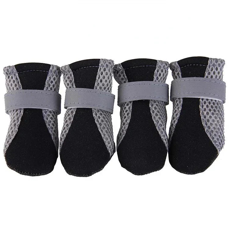 Waterproof Dog Boots for Winter – Breathable Anti-Slip Snow Shoes with Velcro Closure, 4 Pieces for All Weather Protection 0