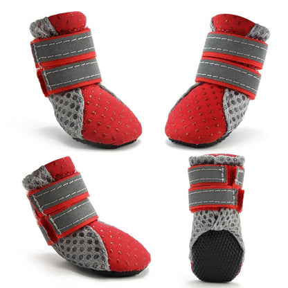 Waterproof Dog Boots for Winter – Breathable Anti-Slip Snow Shoes with Velcro Closure, 4 Pieces for All Weather Protection 10