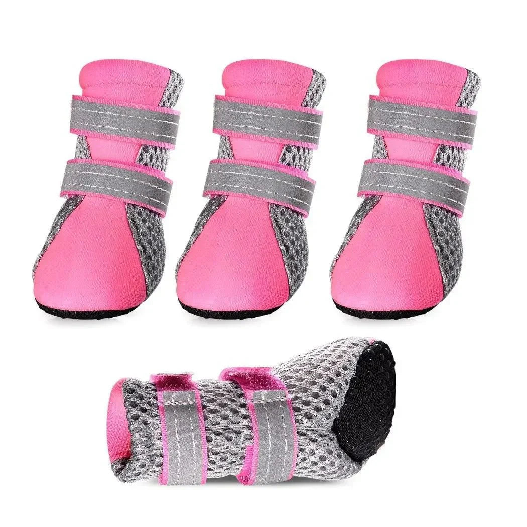Waterproof Dog Boots for Winter – Breathable Anti-Slip Snow Shoes with Velcro Closure, 4 Pieces for All Weather Protection 13